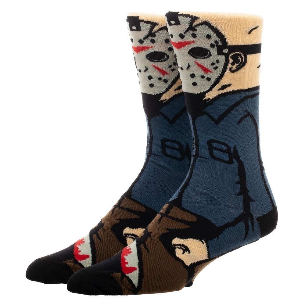 Friday The 13th 360 Men's Crew Socks Jason Voorhees Horror Killer Slasher 1 Pair